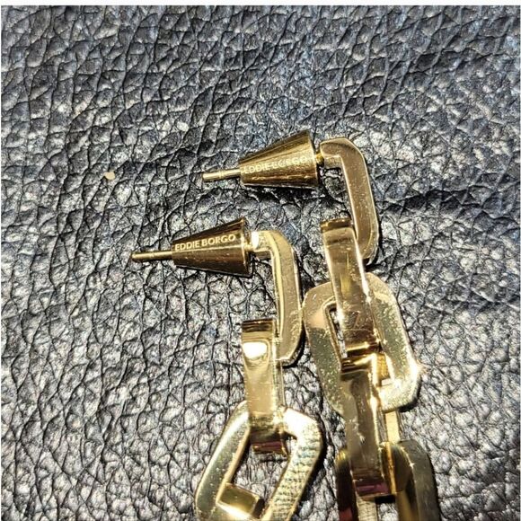 Eddie Borgo Supra Chain Link 12K Gold vermil Earrings GIFTABLE - Picture 6 of 8